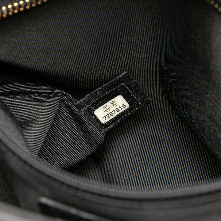 CC Chocolate Bar Lambskin Tote Black - Gaby Paris