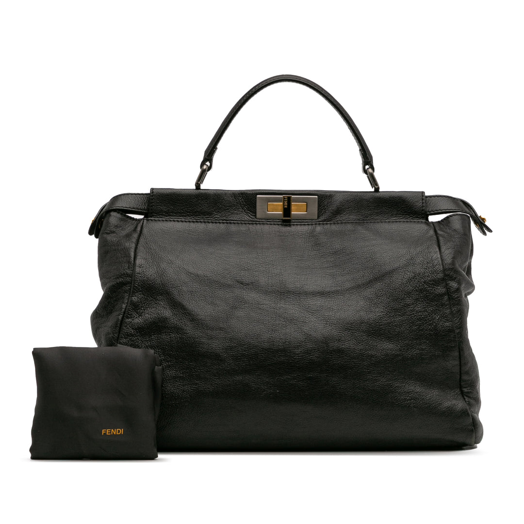Fendi Large Cuir de chèvre Peekaboo Iconic Sac