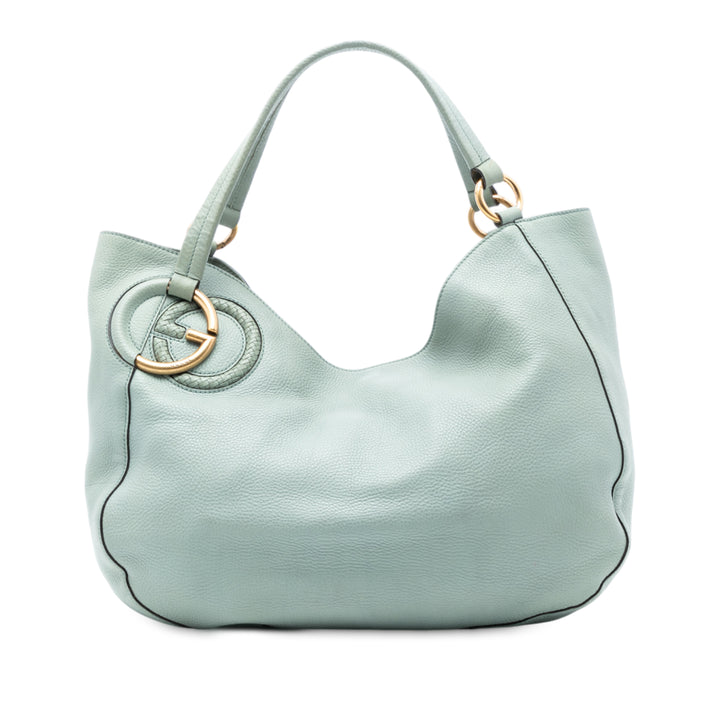 Gucci Medium Pebbled Cuir de veau Twill Cabas