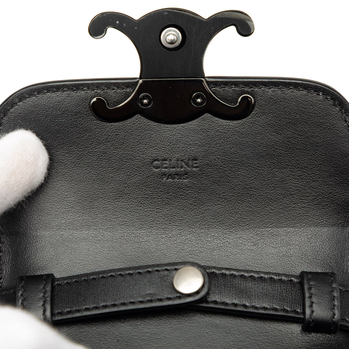brillant Triomphe Sac Mini Cuir de veau Noir