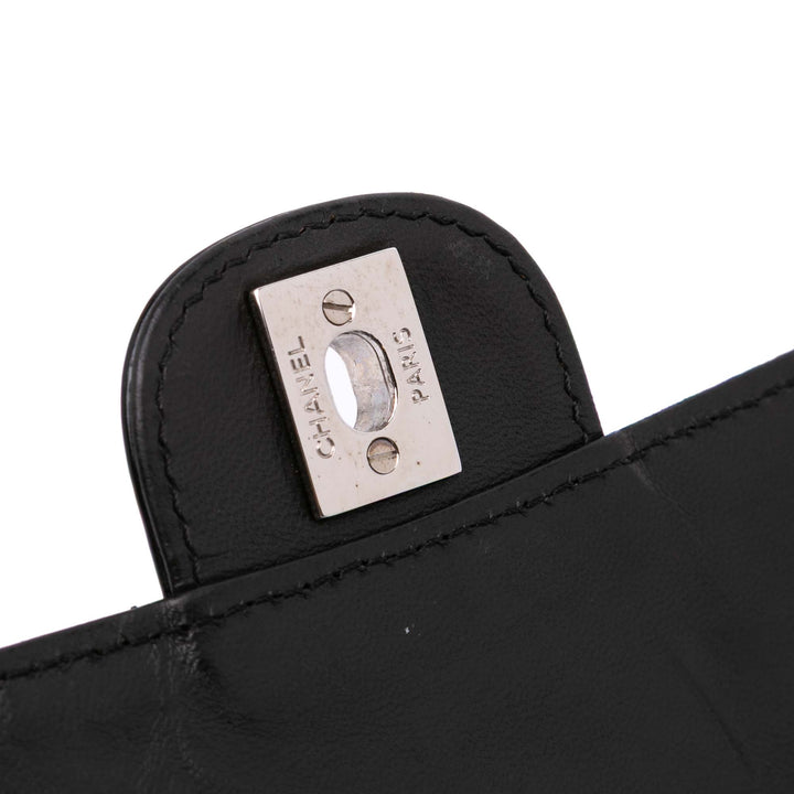 Quilted Patent East West Wallet On Chain Black - Gaby Paris