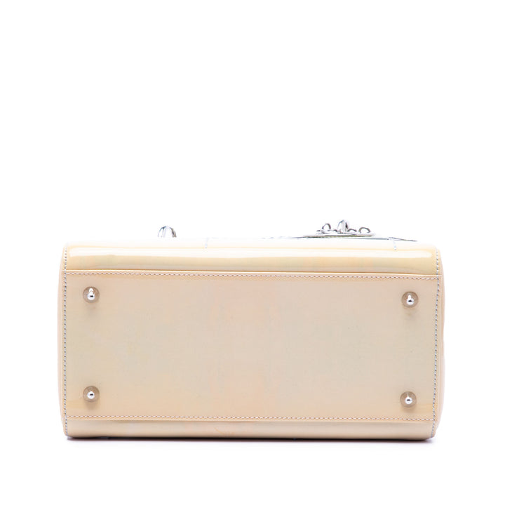 Dior Medium Ombre Cuir verni Cannage Lady Dior