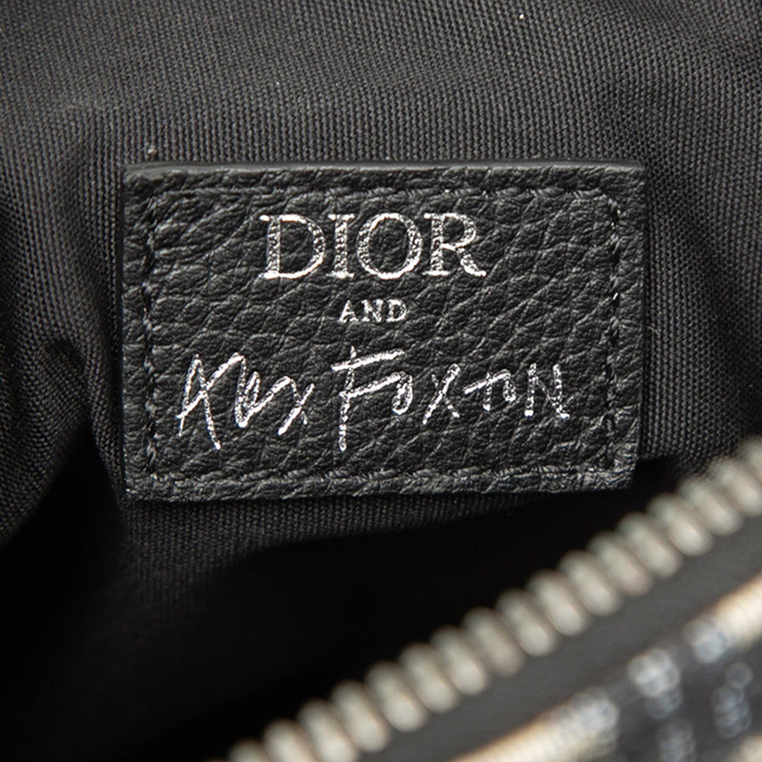 Dior Alex Foxton Oblique Toile Saddle Sac porté croisé