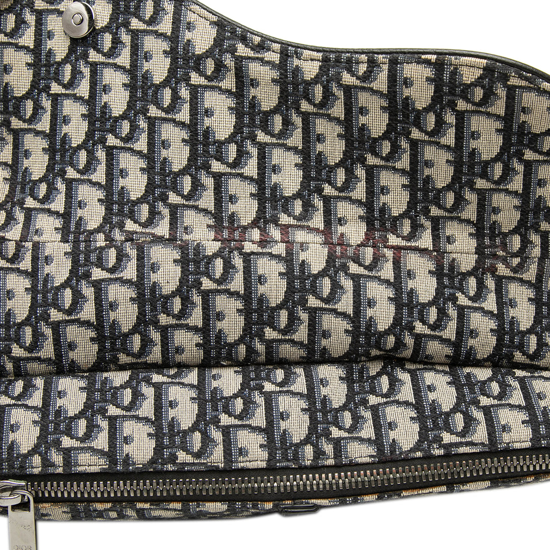 Dior Alex Foxton Oblique Toile Saddle Sac porté croisé