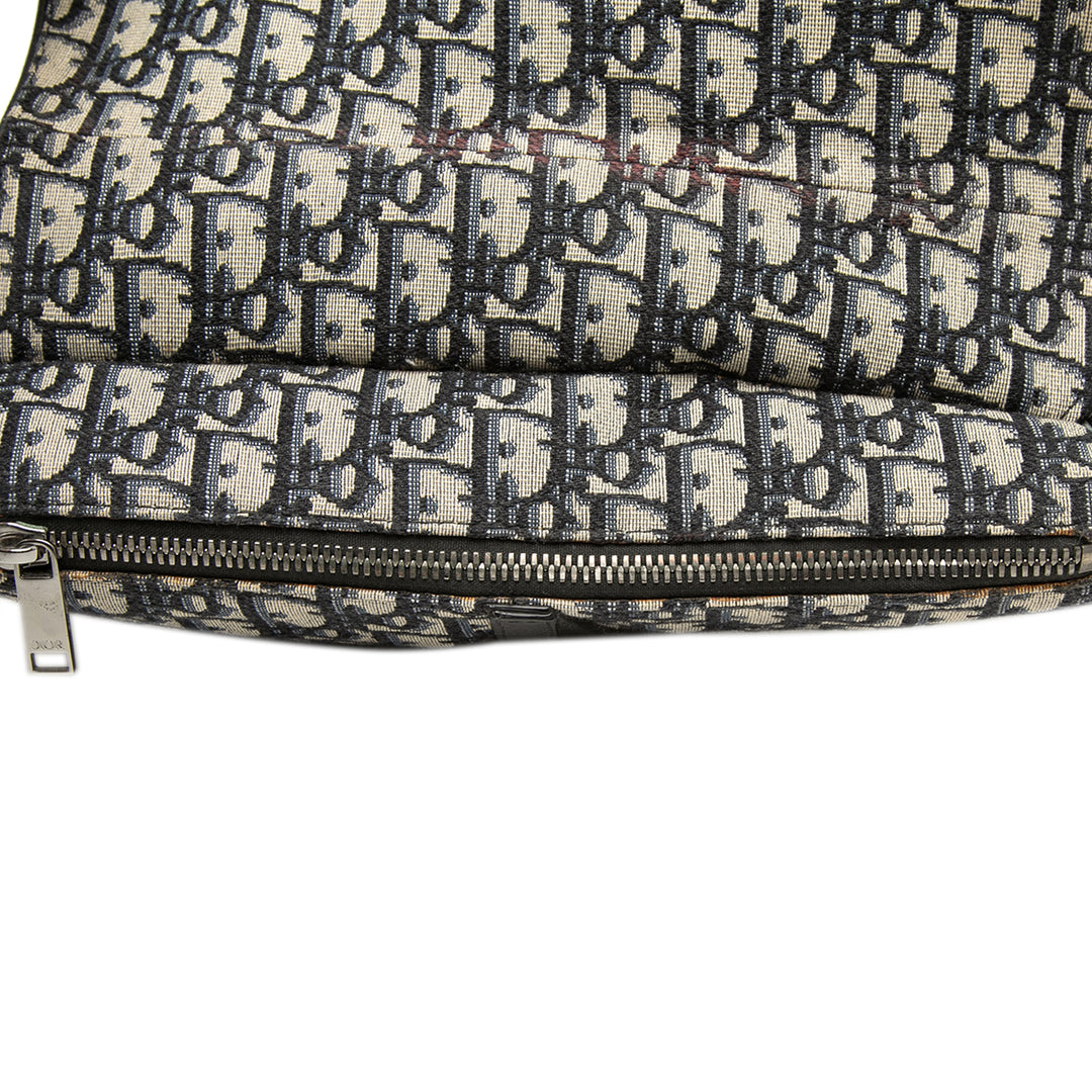 Dior Alex Foxton Oblique Toile Saddle Sac porté croisé