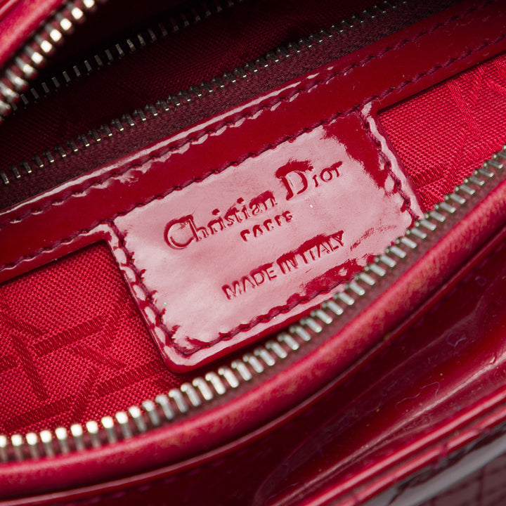 Dior Sac à main Lady Dior Cannage Moyen Rouge – vue 5 – GABY PARIS