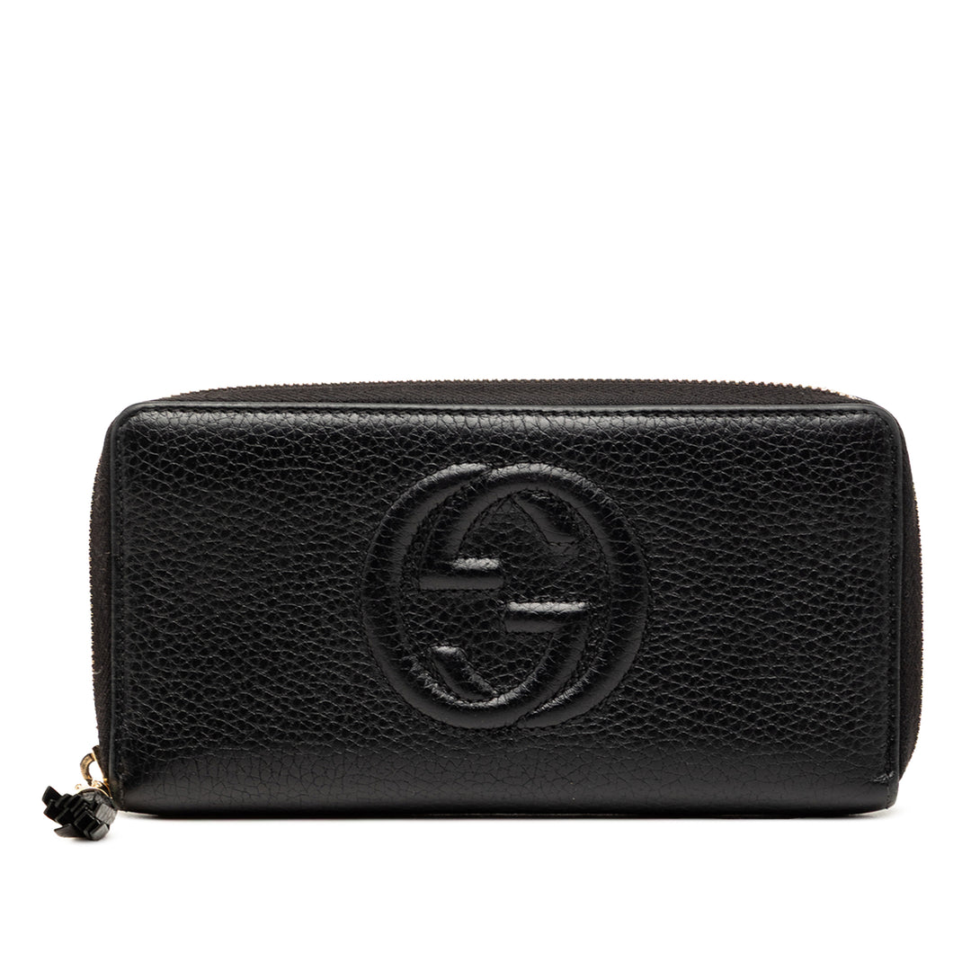 Gucci Cuir de veau grainé Soho Zip Around Portefeuille