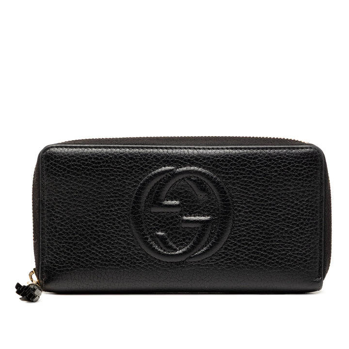 Gucci Cuir de veau grainé Soho Zip Around Portefeuille