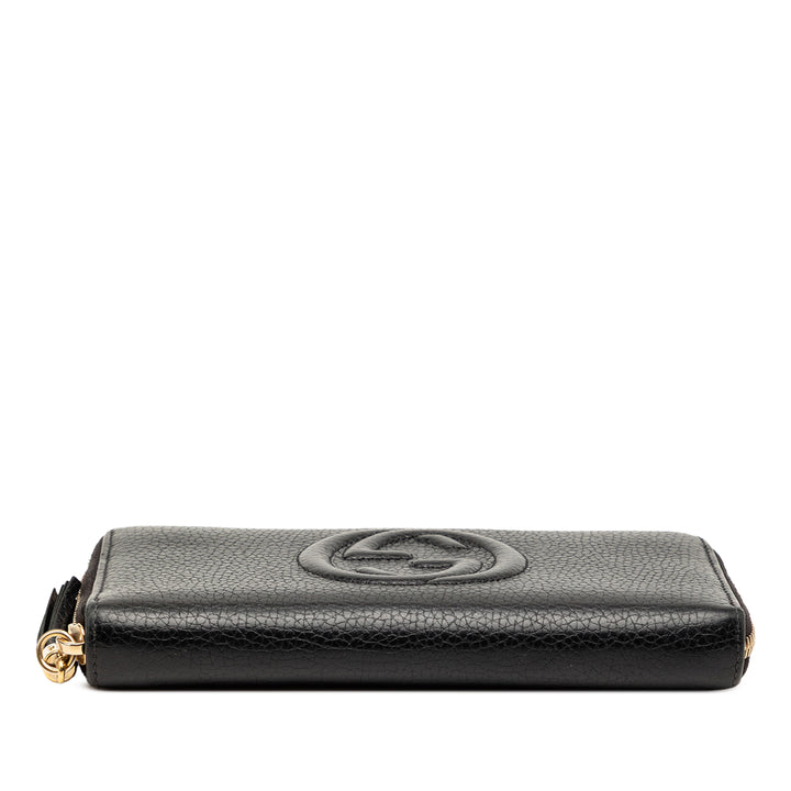 Gucci Cuir de veau grainé Soho Zip Around Portefeuille