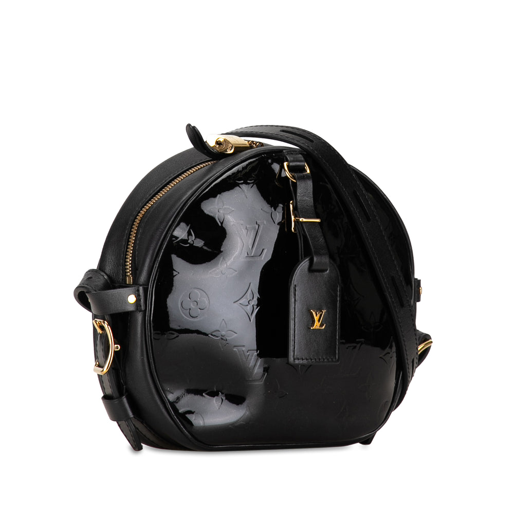 Monogram Vernis Boite Chapeau Souple MM Black - Gaby Paris