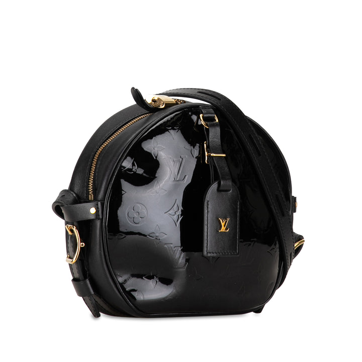 Monogram Vernis Boite Chapeau Souple MM Black - Gaby Paris
