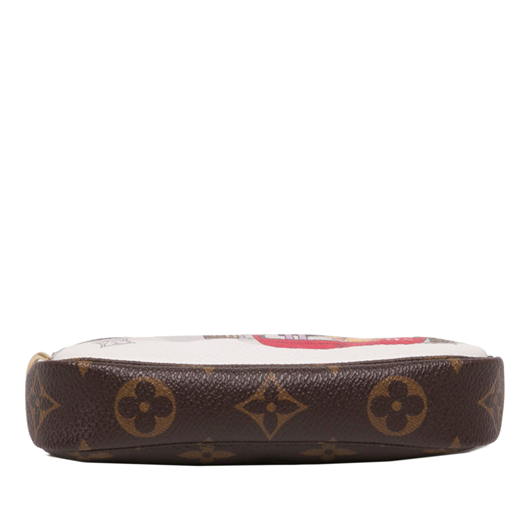 Louis Vuitton Pochette Christmas Animation Courchevel Accessories Monogram Mini Marron – vue 3 – GABY PARIS