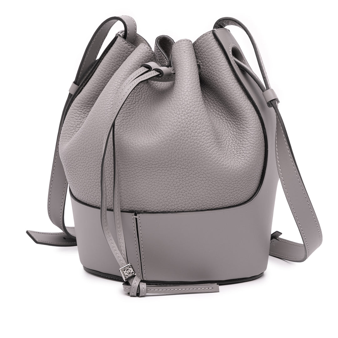 LOEWE Medium Cuir Balloon Bucket Bag Gris – GABY PARIS Authentique