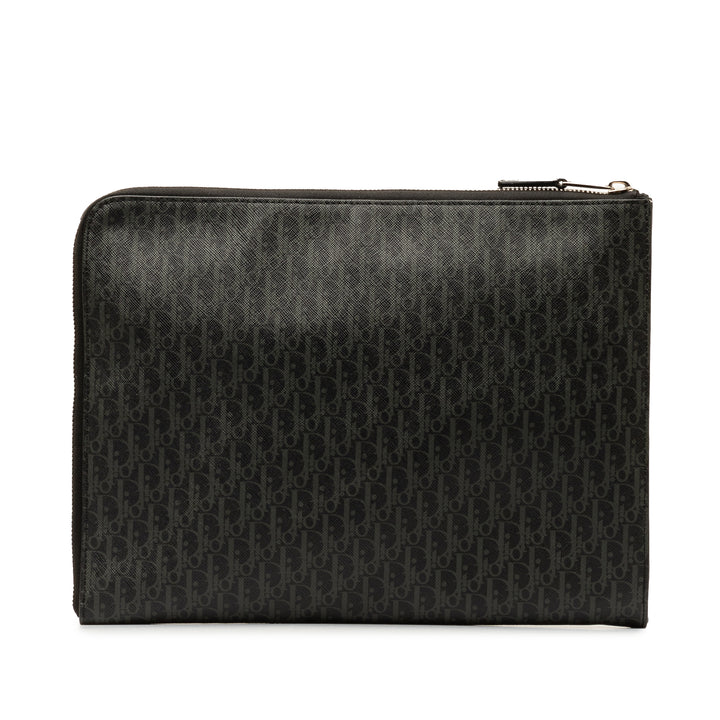 Oblique Clutch Bag Black - Gaby Paris