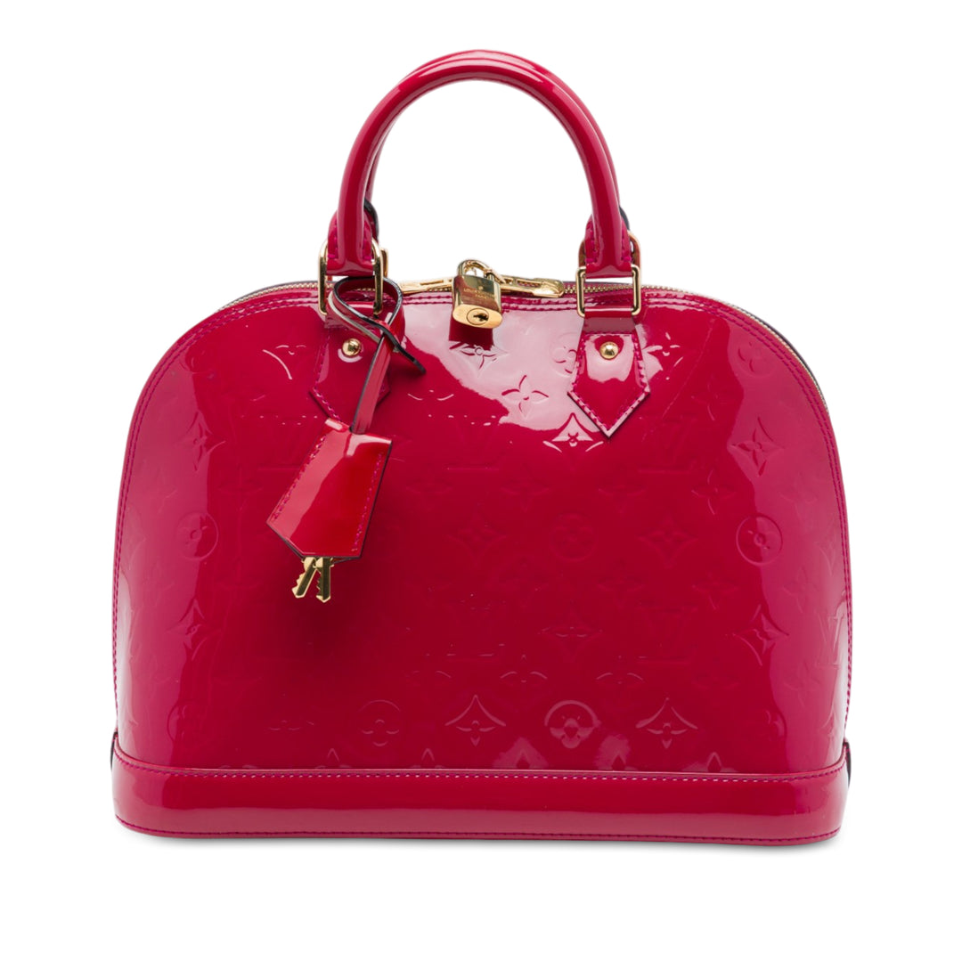 Louis Vuitton Alma PM Cuir verni Monogram Rose – vue principale – GABY PARIS