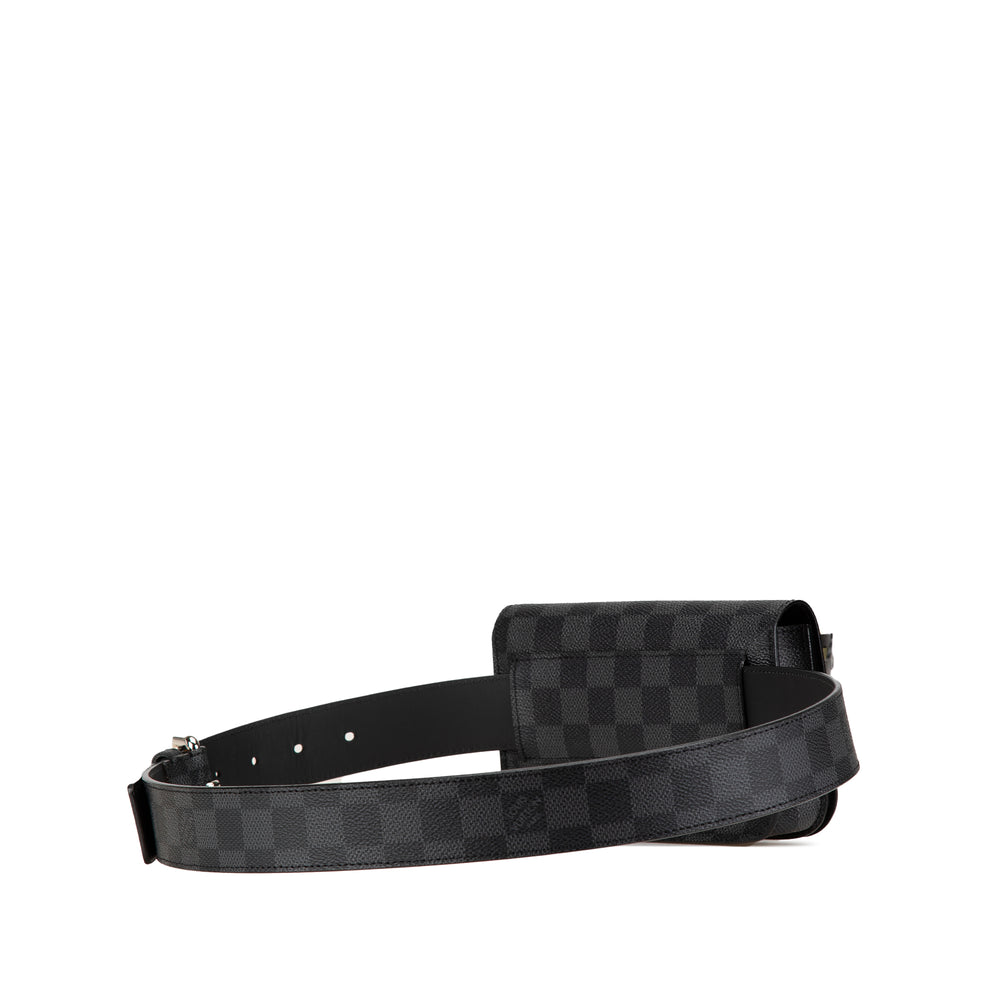 Damier Graphite Pochette Homme Ceinture Black - Gaby Paris