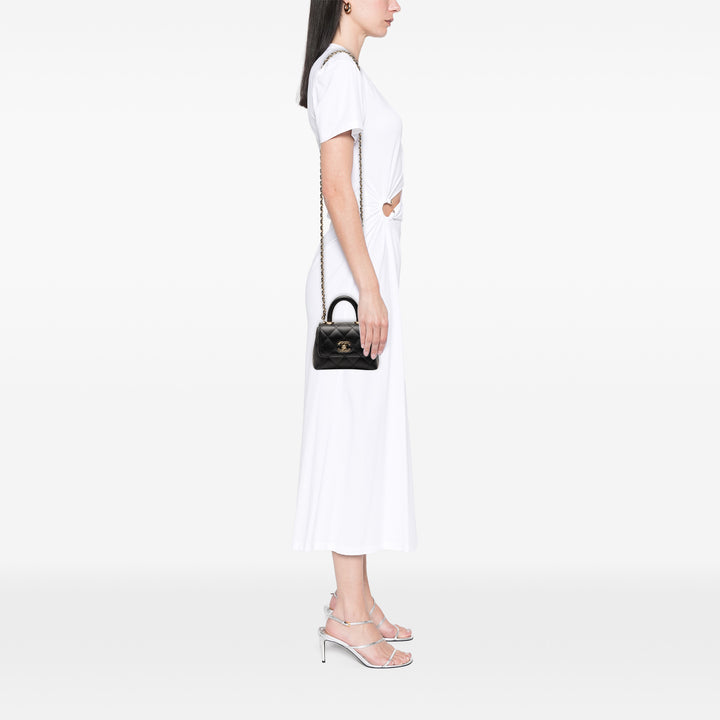 Chanel Nano Matelassé Caviar Coco sac à anse supérieure