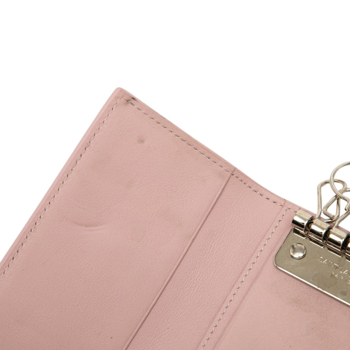 6 Key Étui Cuir de veau lisse Rose