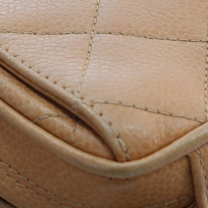 CC Quilted Caviar Camera Bag Brown - Gaby Paris