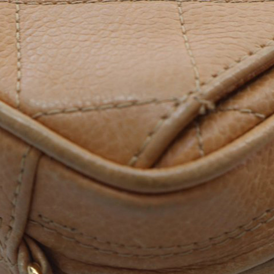 CC Quilted Caviar Camera Bag Brown - Gaby Paris