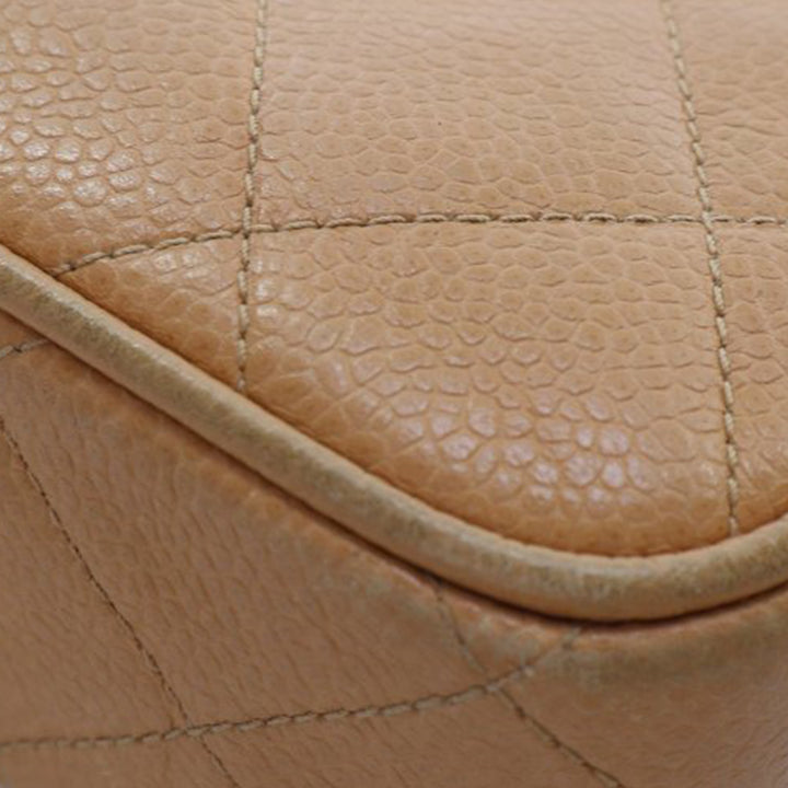 CC Quilted Caviar Camera Bag Brown - Gaby Paris