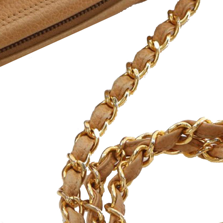 CC Quilted Caviar Camera Bag Brown - Gaby Paris