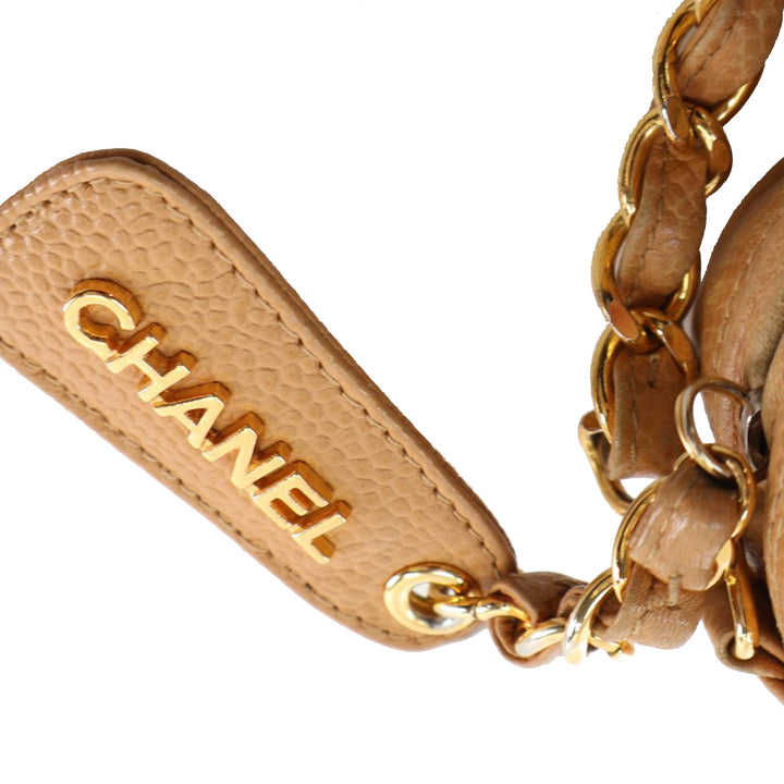 CC Quilted Caviar Camera Bag Brown - Gaby Paris