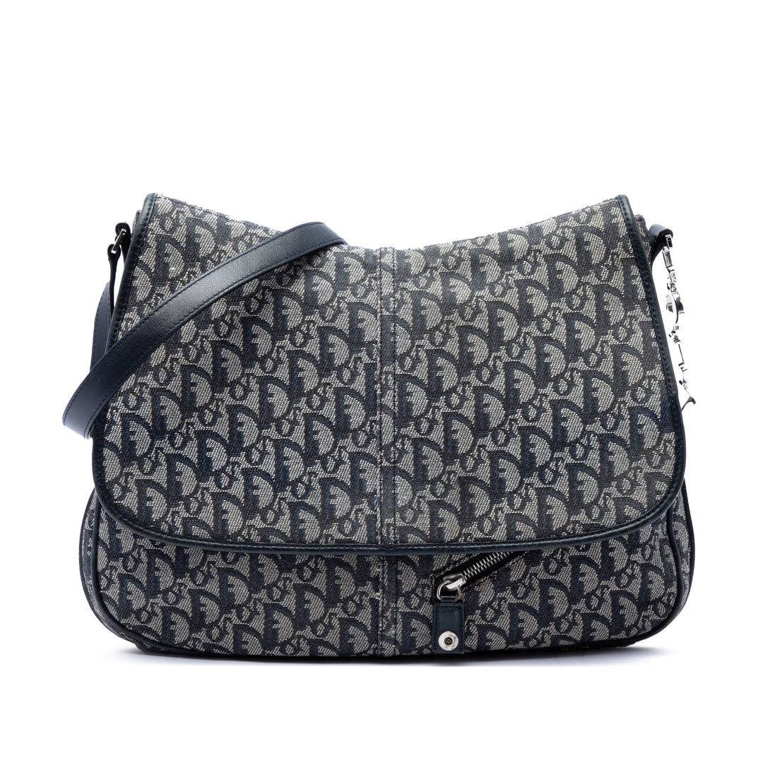 Dior Diorissimo Trotter Sac Messenger Bleu – vue principale – GABY PARIS