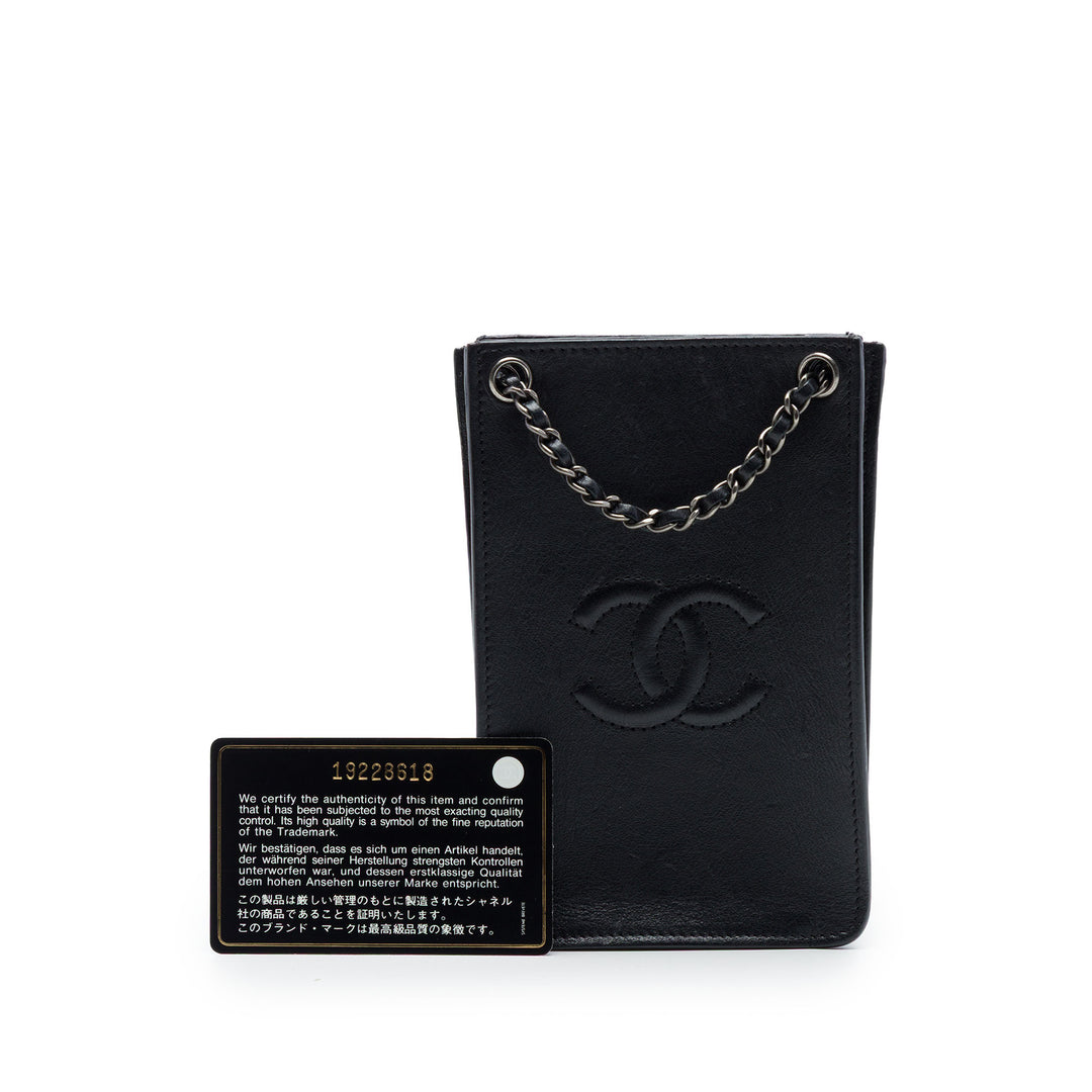 Chanel CC Cuir de veau Phone Holder Sac porté croisé