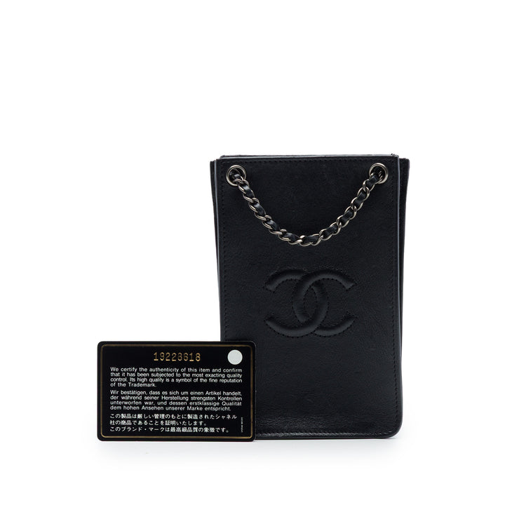 Chanel CC Cuir de veau Phone Holder Sac porté croisé