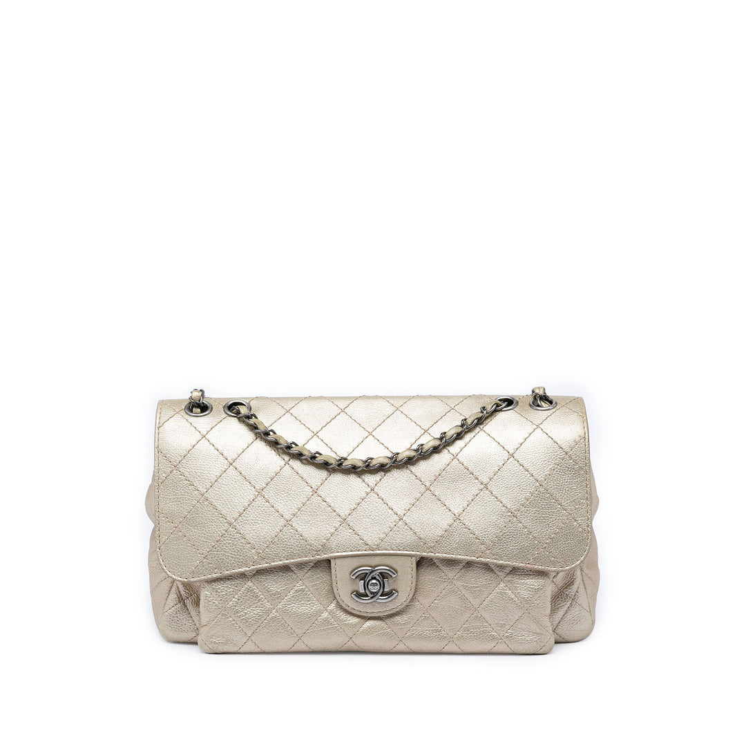 Chanel Paris Dubai Metallic Cuir de veau à rabat
