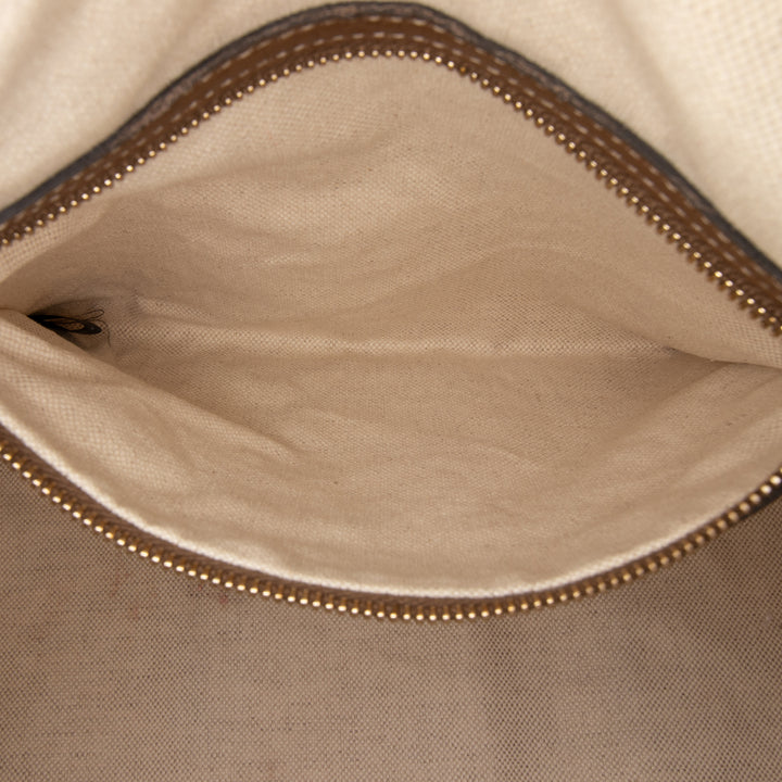 Flora Canvas Joy Boston Bag White - Gaby Paris
