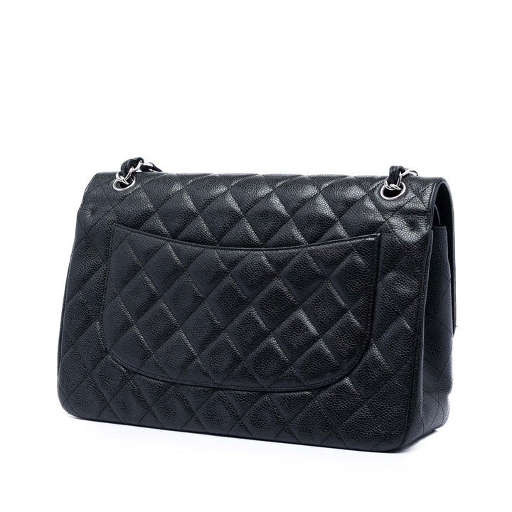 Chanel Classic Double rabat Jumbo Cuir caviar