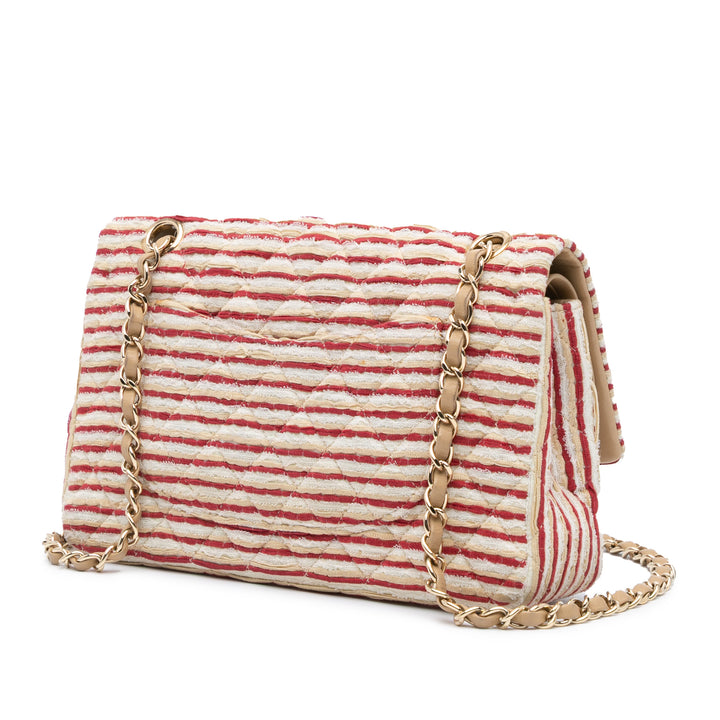Medium Classic Jersey Coco Sailor Double Flap Red - Gaby Paris
