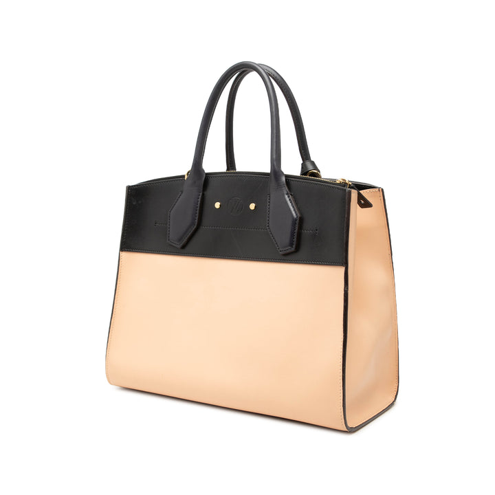 Louis Vuitton Tricolore City Steamer MM Cuir de veau lisse Noir