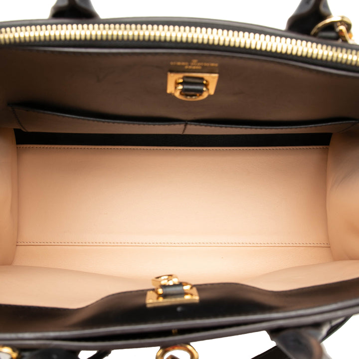 Louis Vuitton Tricolore City Steamer MM Cuir de veau lisse Noir