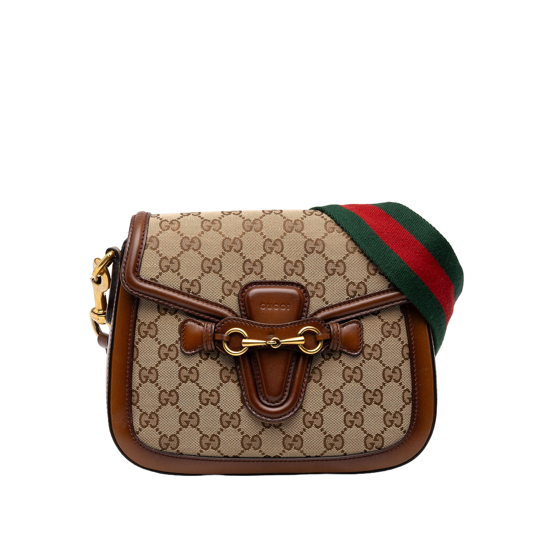 Gucci Sac bandoulière GG Lady Web Moyen Beige – vue principale – GABY PARIS