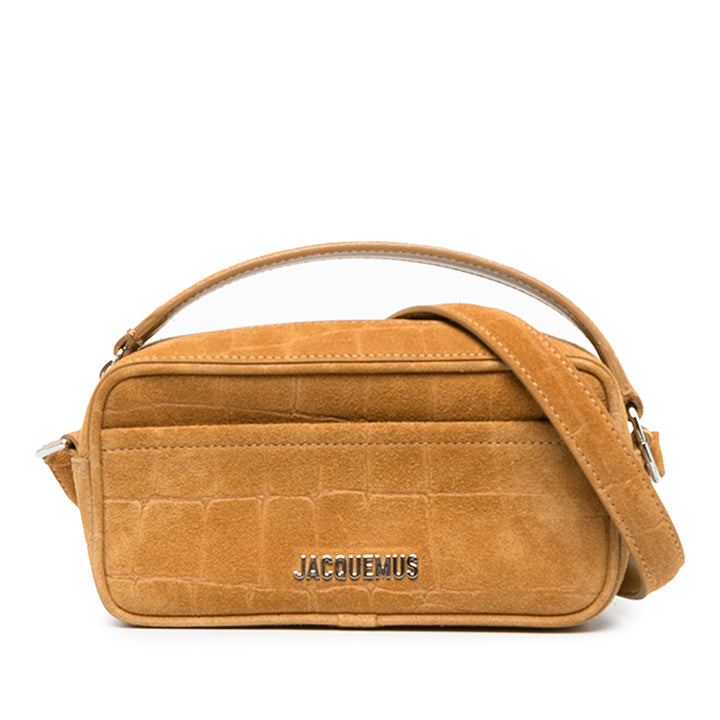 Jacquemus Sac à main Croc embossé Le Baneto Marron – vue principale – GABY PARIS