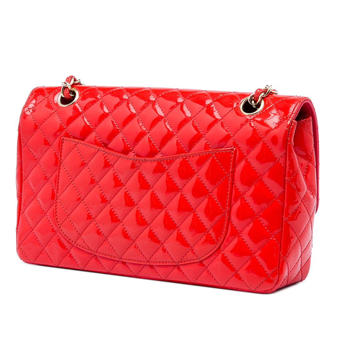 Chanel Sac porté épaule Classic Valentines Heart Charms Rabat simple Moyen Rouge – vue 2 – GABY PARIS