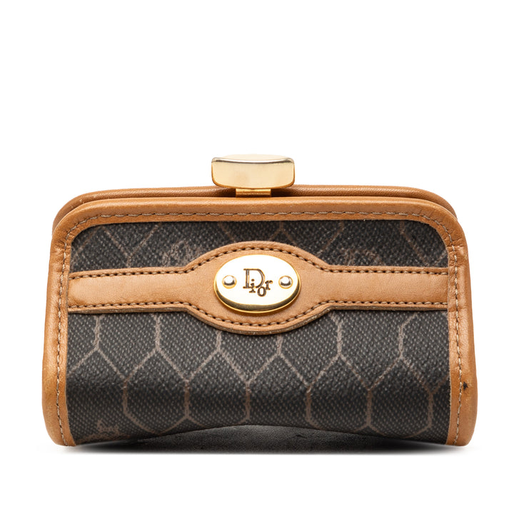 Dior Honeycomb Coated Toile Coin Pochette