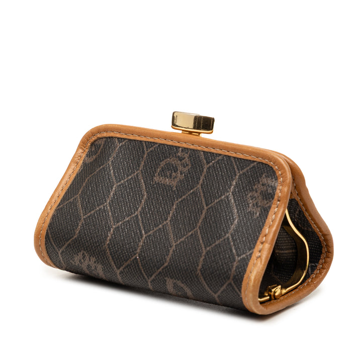 Dior Honeycomb Coated Toile Coin Pochette