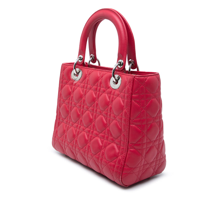 Dior Medium Cuir d’agneau Cannage Lady Dior
