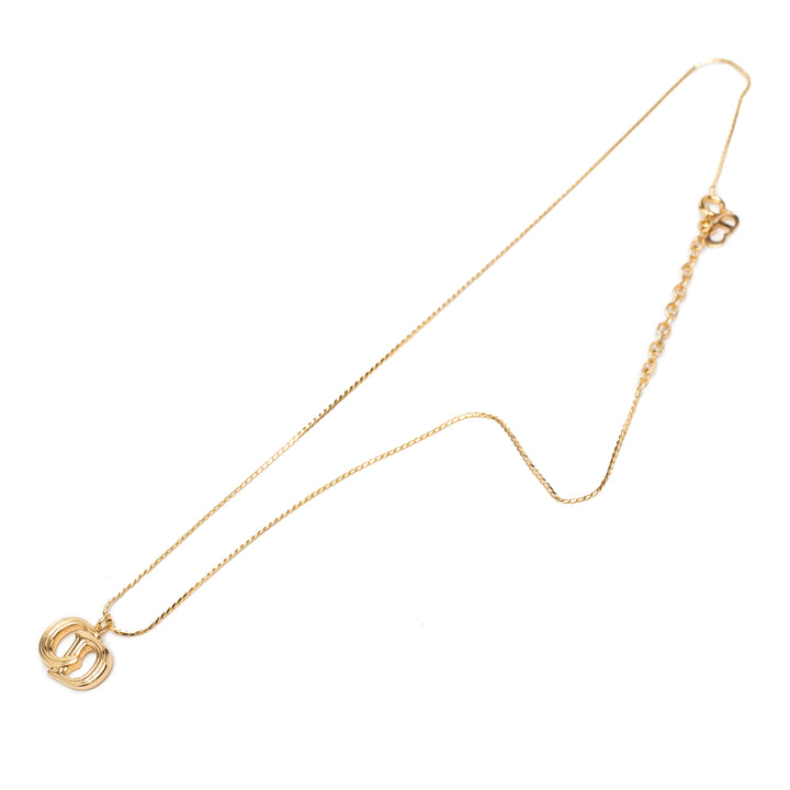 plaqué CD Logo Pendant Collier Doré