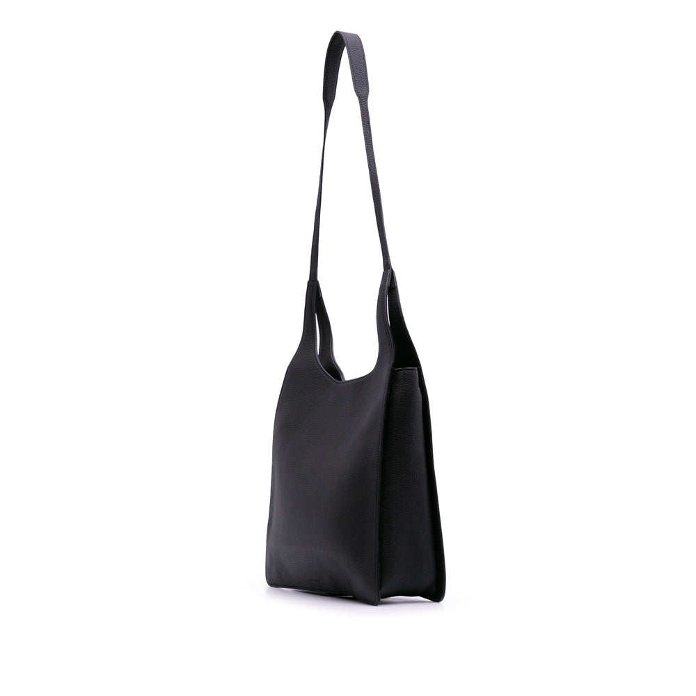 Leather Jules Shoulder Bag Black - Gaby Paris