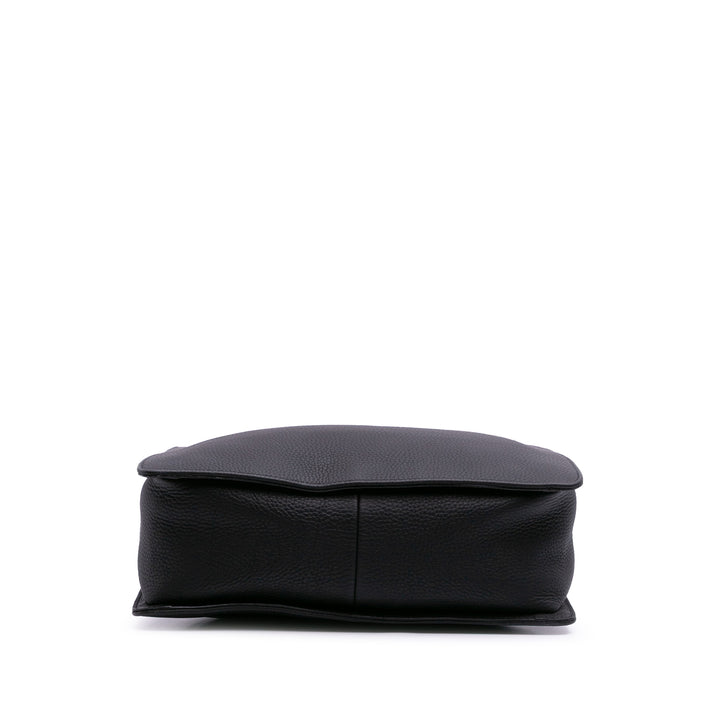 Leather Jules Shoulder Bag Black - Gaby Paris