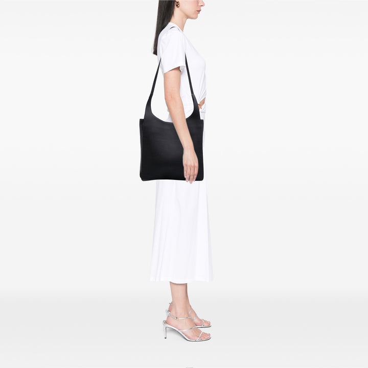 Leather Jules Shoulder Bag Black - Gaby Paris