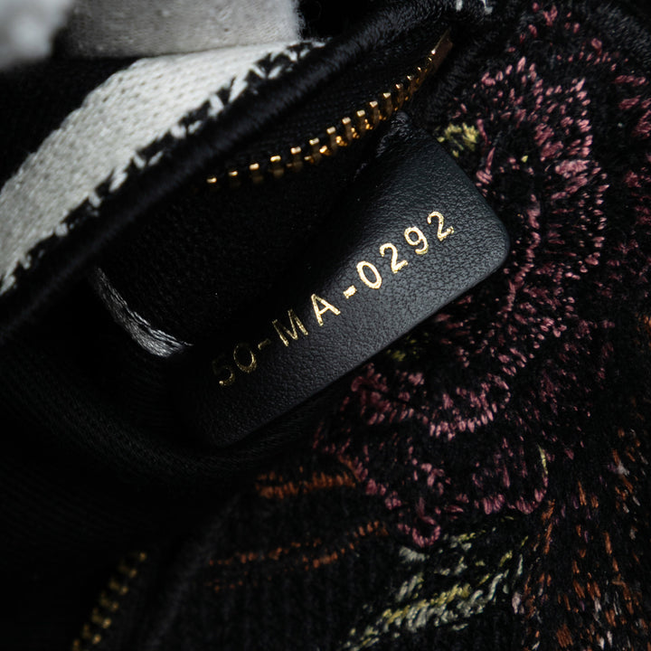 Dior Mini Embroidered Toile Mille Fleurs Lady D Lite Noir – GABY PARIS Authentique