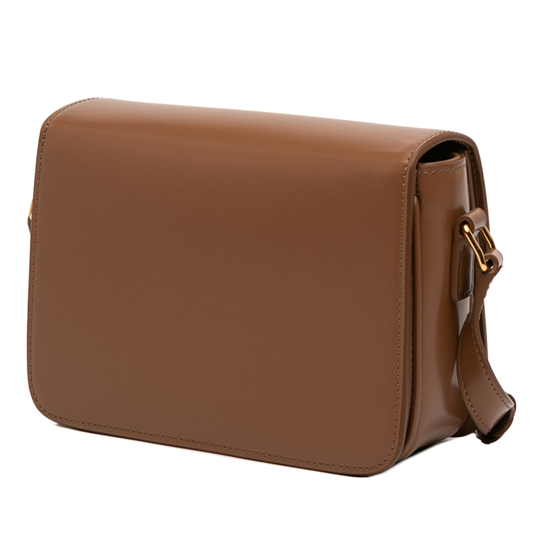 Celine Teen brillant Cuir de veau Triomphe Sac porté croisé