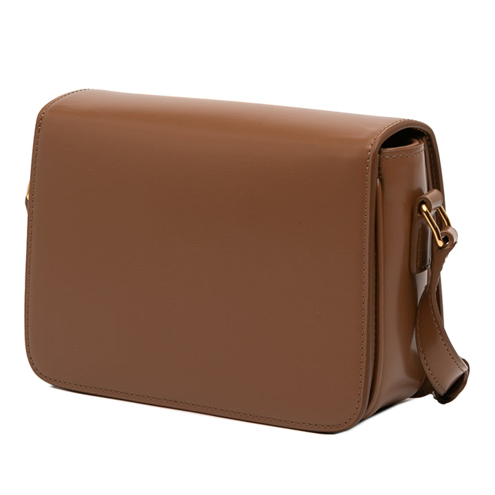 Celine Teen brillant Cuir de veau Triomphe Sac porté croisé
