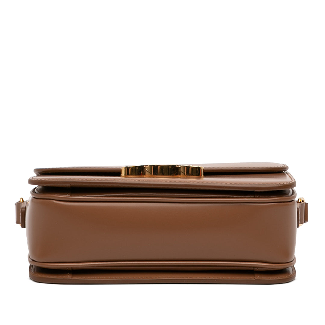 Celine Teen brillant Cuir de veau Triomphe Sac porté croisé